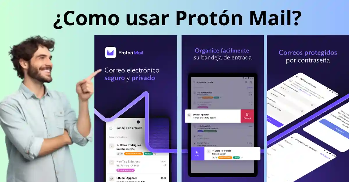 ProtonMail Correo electrónico seguro y privado 1 ProtonMail: Guía Completa para Crear y Usar una Cuenta Segura", destacando la privacidad y seguridad de este servicio de correo electrónico