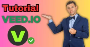 Interfaz de Veed.io mostrando herramientas de edición de video para creadores de contenido