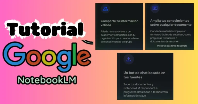 Interfaz de NotebookLM con notas organizadas y opciones de generación de contenido