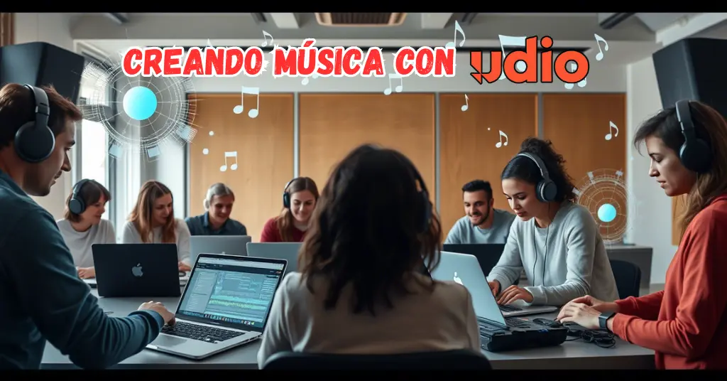 Udio AI: Crea Música con Inteligencia Artificial de Forma Gratuita 1 Interfaz de Udio AI mostrando la creación de una canción con inteligencia artificial