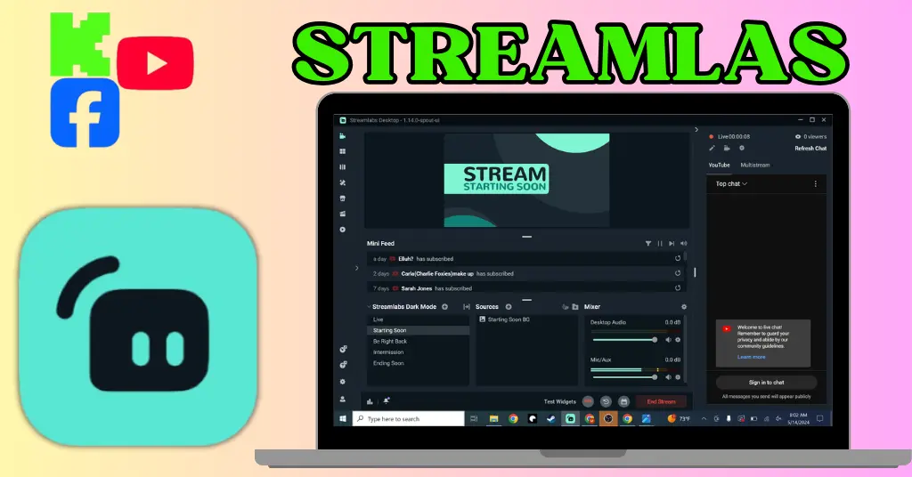 Configuración inicial de Streamlabs Desktop para transmisiones en vivo con calidad optimizada