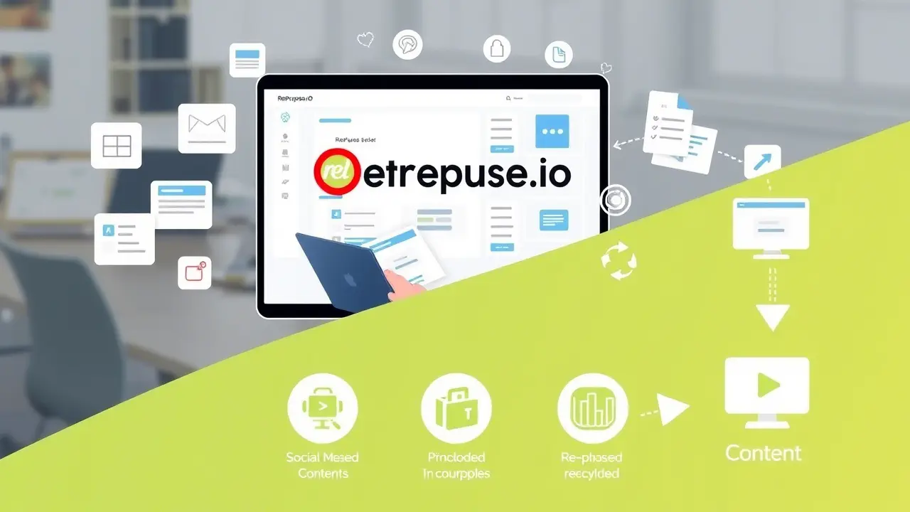 Interfaz de Repurpose IO mostrando opciones de conversión y distribución de contenido