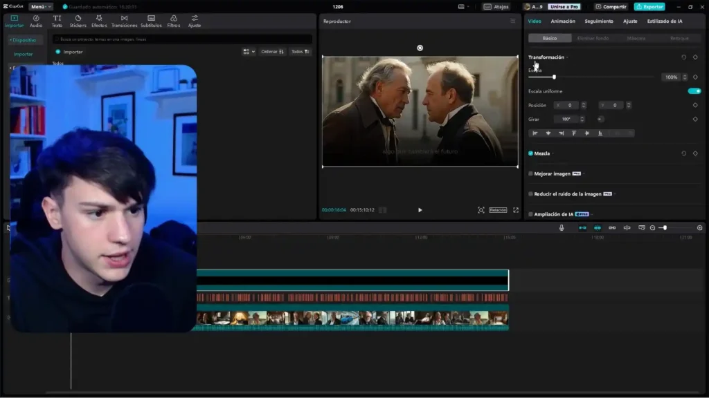 Focal: Crea Videos Largos Con Inteligencia Artificial GRATIS 4 Imagen que muestra el menú de exportación en Creative Fabrica con formatos como MP4, MOV y GIF, además de ajustes de calidad y resolución para adaptarse a diferentes plataformas.