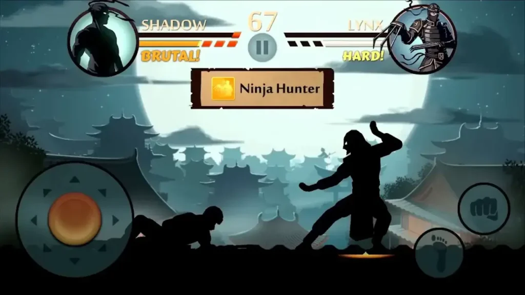 Shadow Fight 2: Descubre la Épica Historia Detrás del Juego 3 Imagen que presenta a Lynx, el primer enemigo formidable en Shadow Fight 2, reconocido por su agilidad, precisión y su dominio letal con garras afiladas. Este combate marca el inicio del verdadero desafío para el protagonista