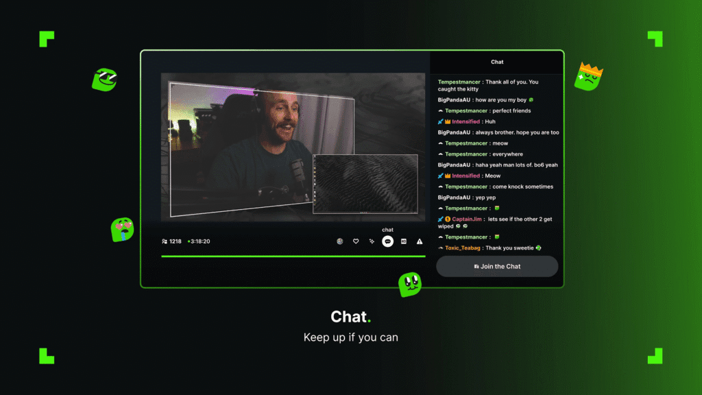 Kick: La nueva era de streaming y monetización 4 Imagen que representa el proceso para activar las suscripciones y convertirse en afiliado en la plataforma de streaming Kick. Ilustra funciones como la gestión de seguidores, visualización de transmisiones previas (VODs) y acceso al programa de monetización con reparto del 95% para el creador