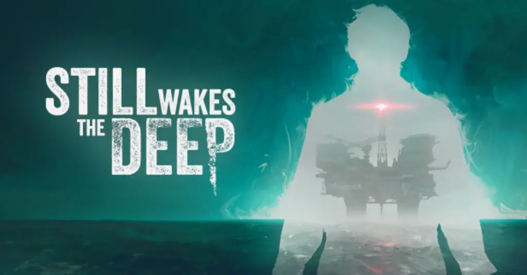 Still Wakes the Deep: Una Inmersión en el Terror Escocés 11 Imagen atmosférica de una plataforma petrolera en medio del Mar del Norte, envuelta en niebla y oscuridad, como se ve en Still Wakes the Deep