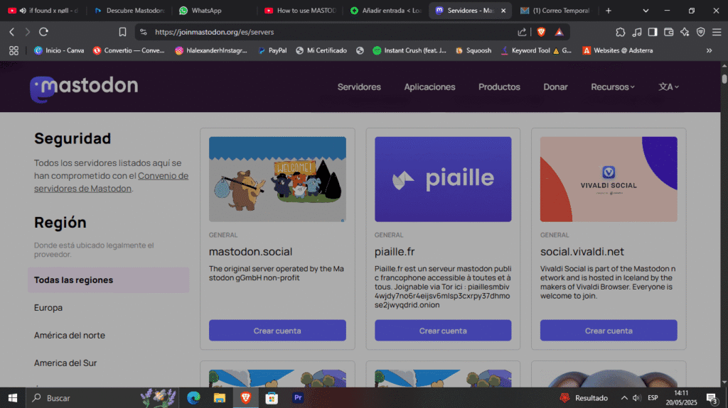 Mastodon, una red social de código abierto y descentralizada que forma parte del llamado “fediverso”. A diferencia de plataformas centralizadas, Mastodon permite a los usuarios elegir servidores (instancias) con sus propias normas comunitarias, garantizando mayor control sobre los datos y la experiencia. Es ideal para quienes buscan privacidad, libertad de expresión y una comunidad más enfocada en el contenido que en los algoritmos