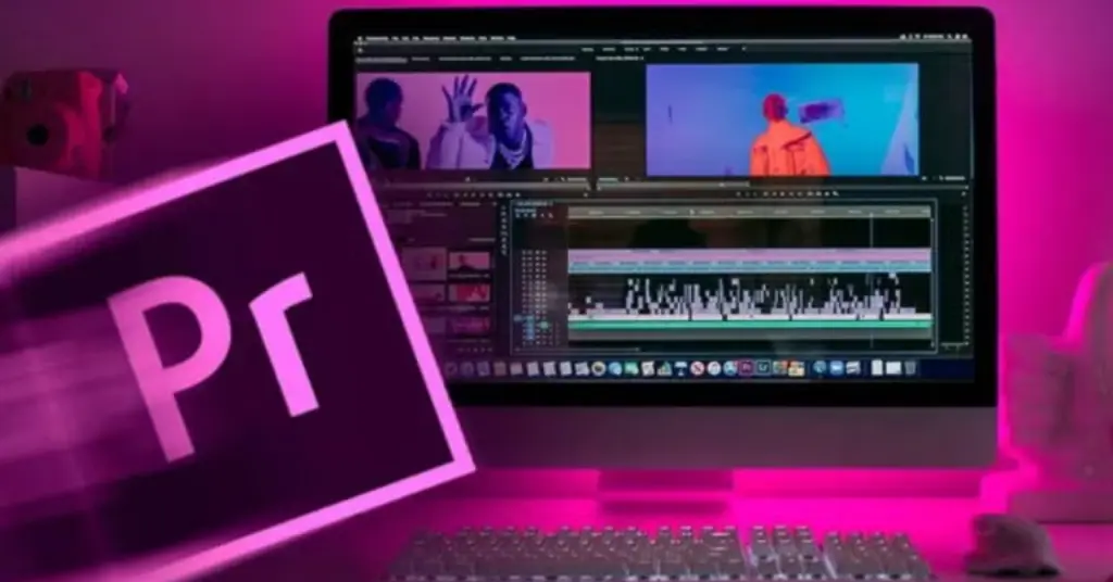 Premiere Pro: Cómo Editar Como un Profesional 6 Pantalla de Adobe Premiere Pro con una línea de tiempo compleja, múltiples capas de video, audio y efectos aplicados