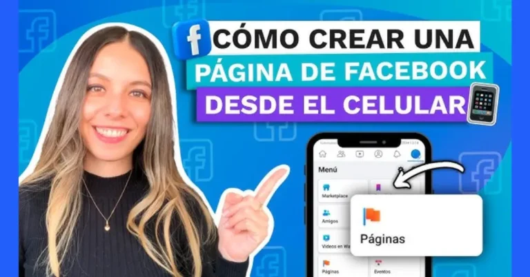 Interfaz de Facebook mostrando la opción para crear una nueva página de negocio, con campos para nombre, categoría y descripción