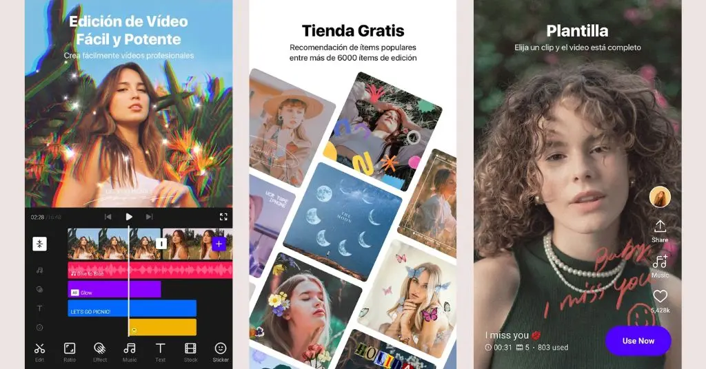 la aplicación VITA, un editor y creador de videos gratuito para dispositivos móviles