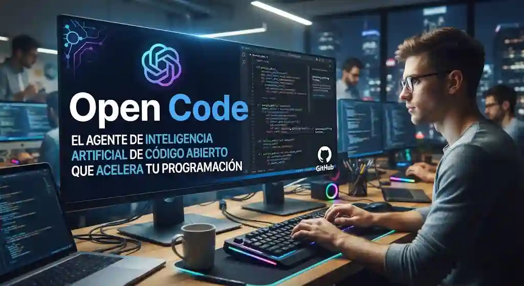 Open Code, agente de inteligencia artificial de código abierto que ayuda a escribir, analizar y modificar código de programación